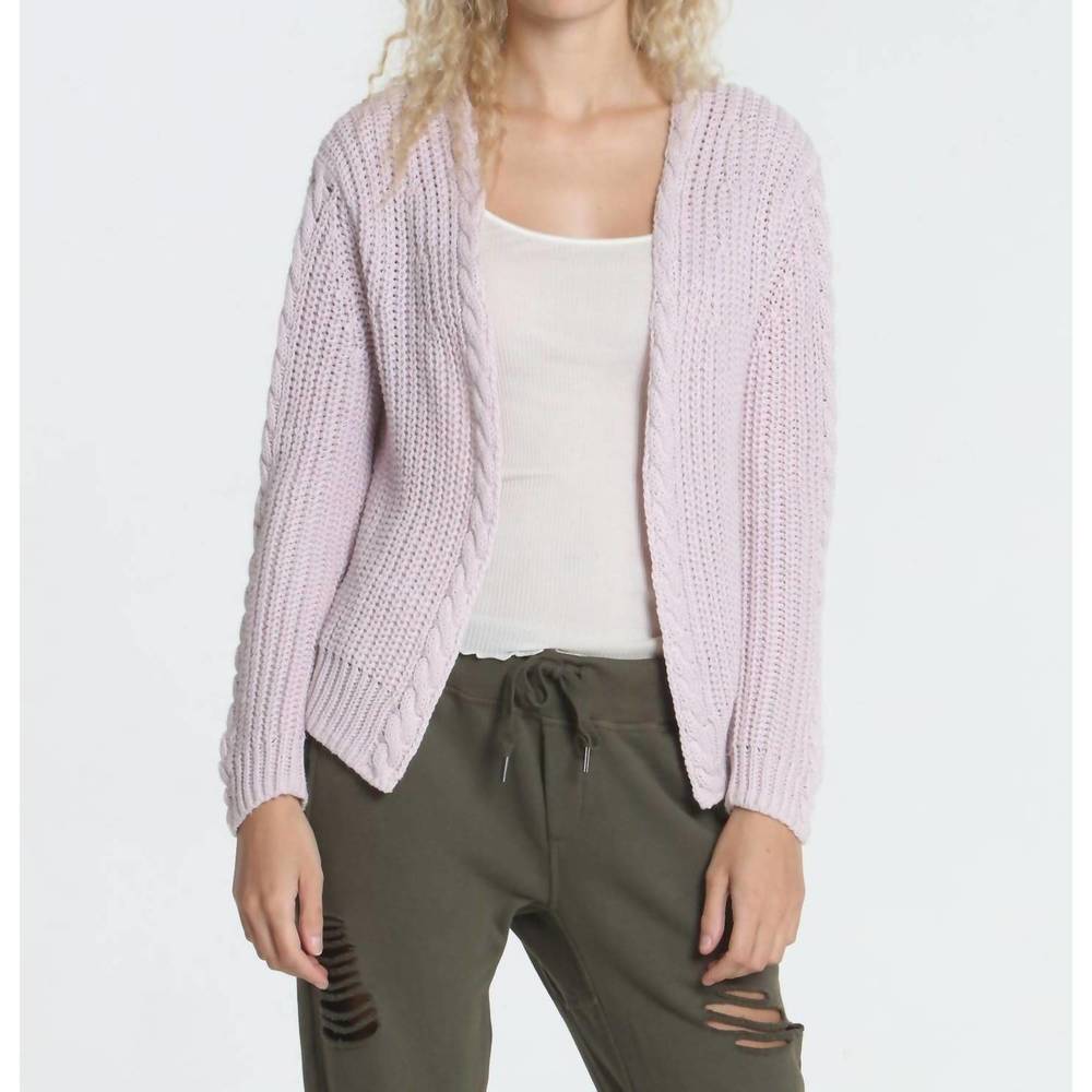 NEW LABEL+THREAD cool days cardigan in faded pink